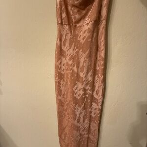 Elegant Peach Strapless Dress